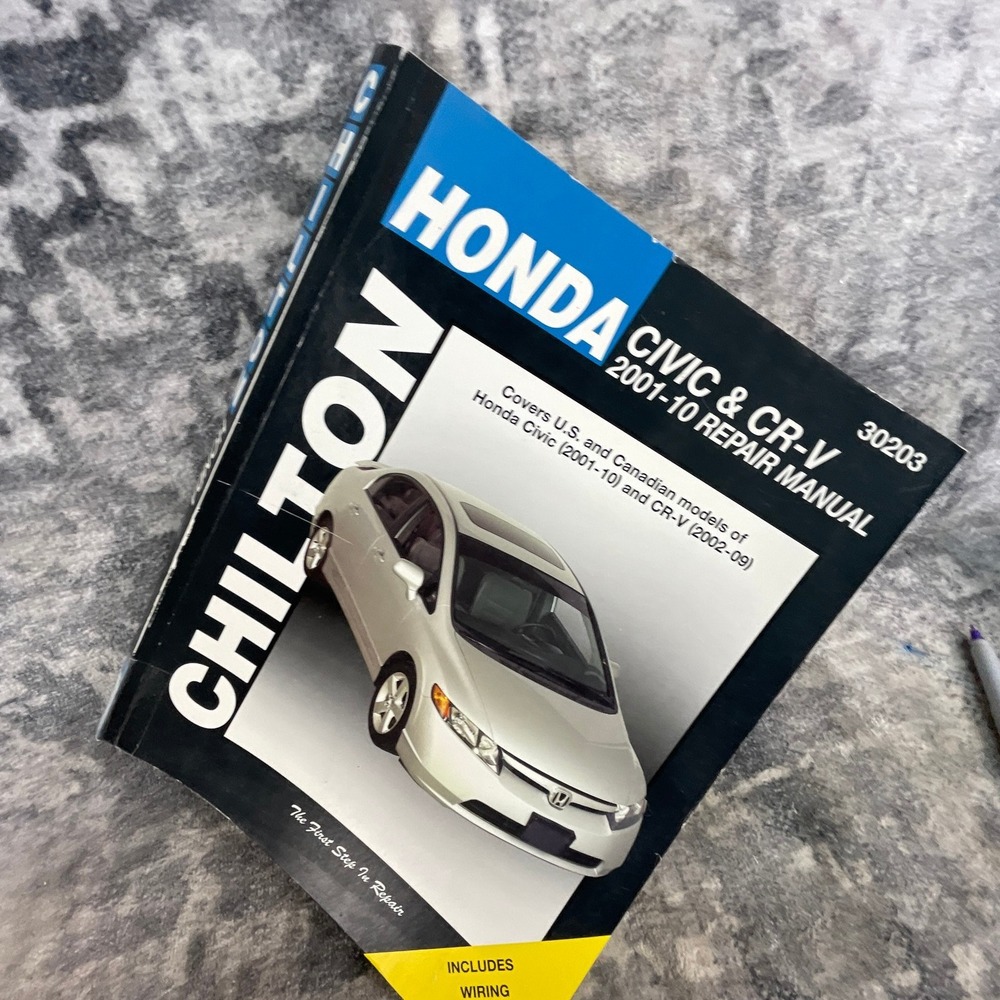 Chilton Honda Civic 2001-10 CR-V 2002-09 Repair Manual 30203 DIY Service Guide